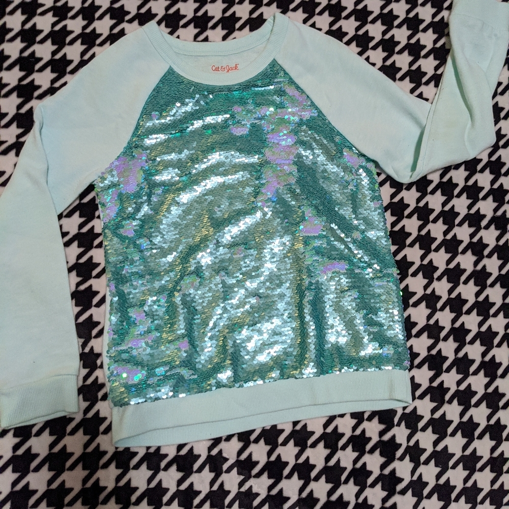 Girls' Flip Sequin Pullover